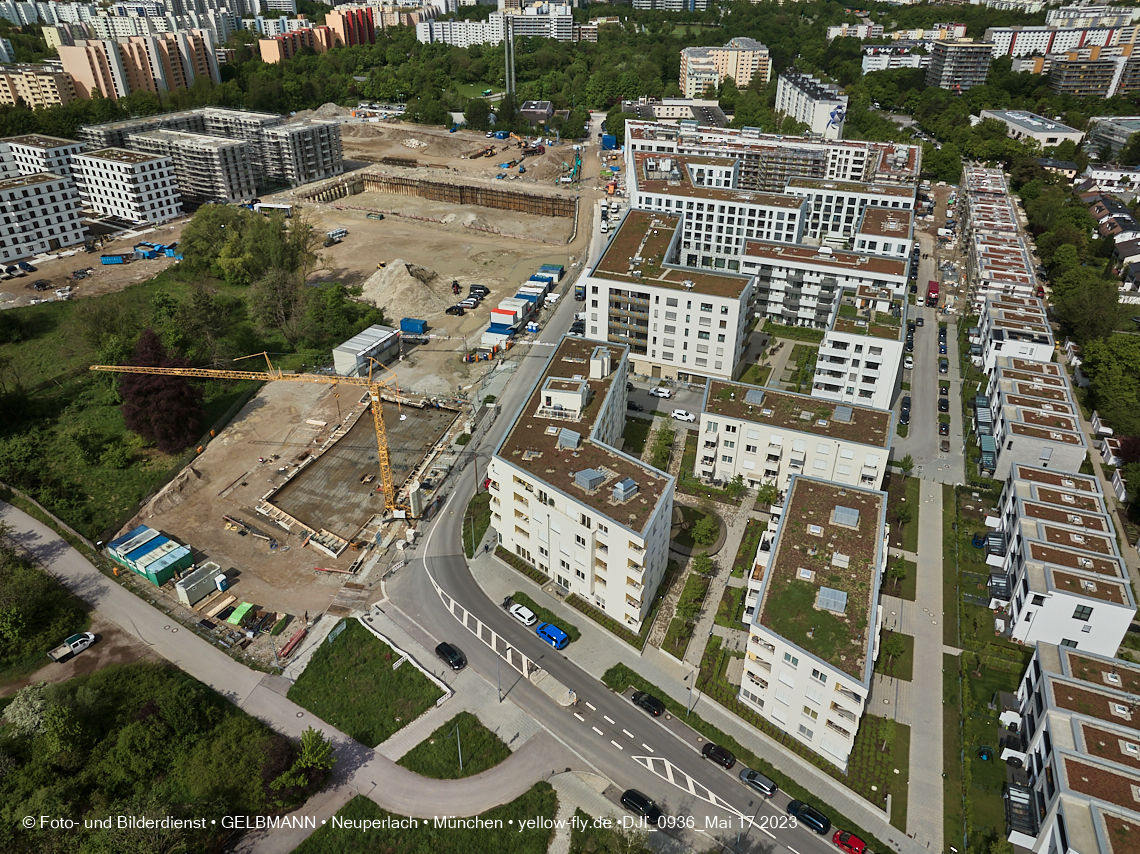 17.05.2023 - Pandion Verde und Baustelle Alexisquartier in Neuperlach